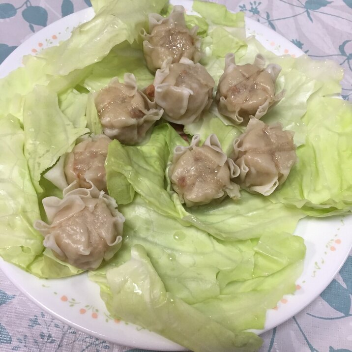市販のシュウマイでキャベツの蒸し焼き(*^^*)